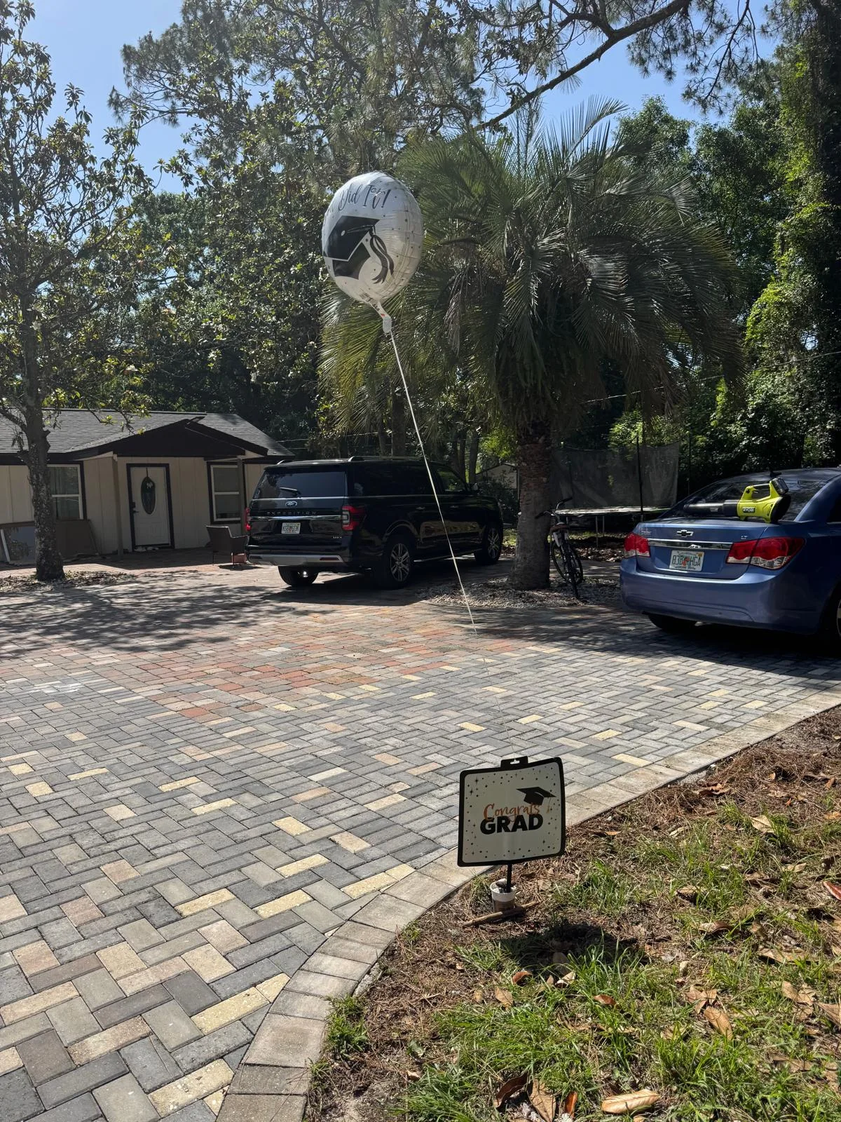 Real paver driveway project in Jacksonville